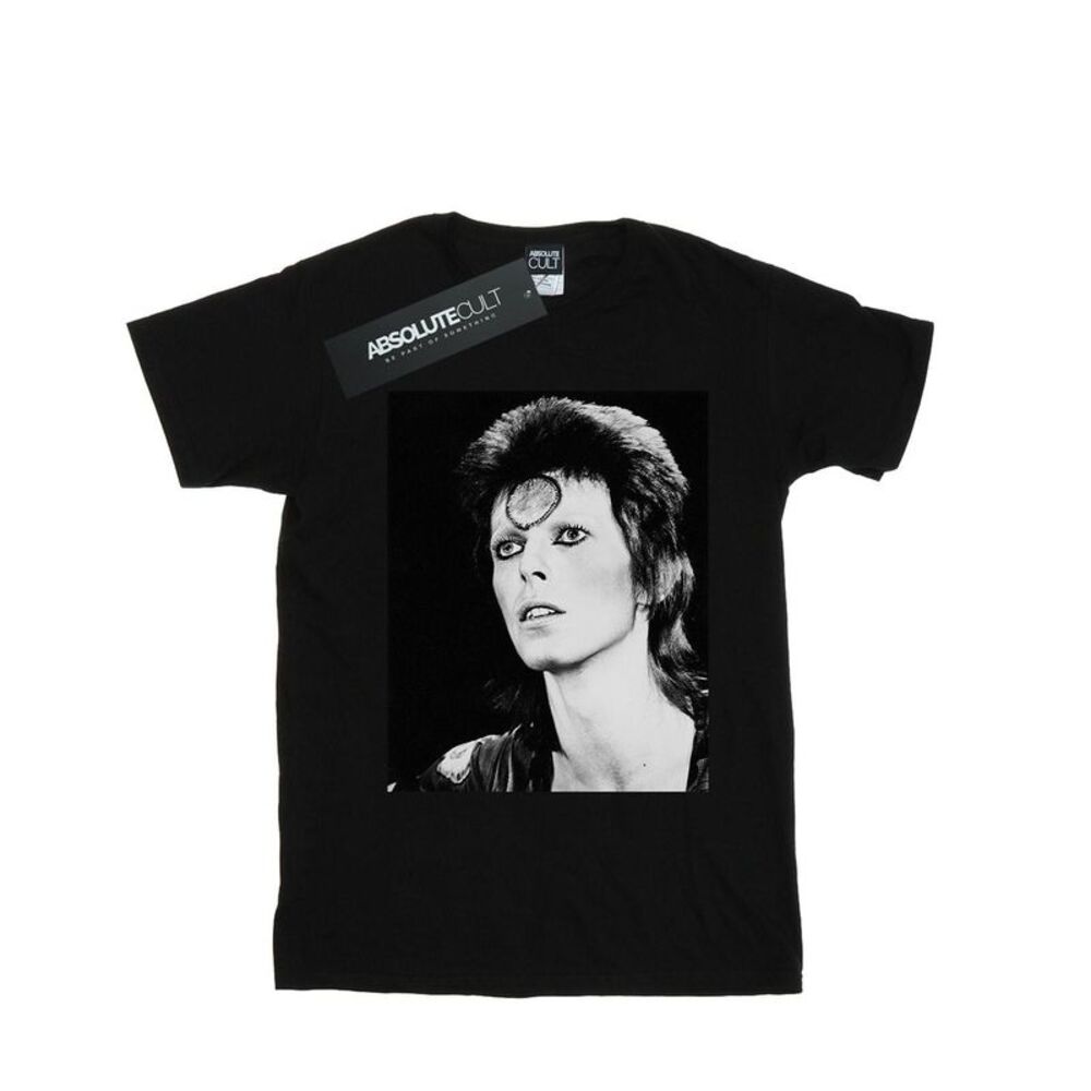 David Bowie Mens Ziggy Looking T-Shirt / Black
